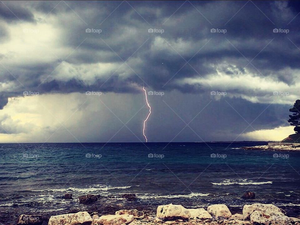 Storm over the sea, Croatia 
