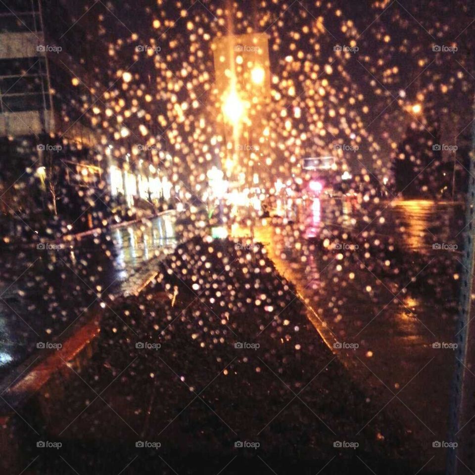 Night in the rain