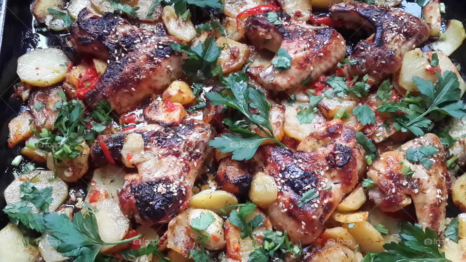 chicken  with simsim