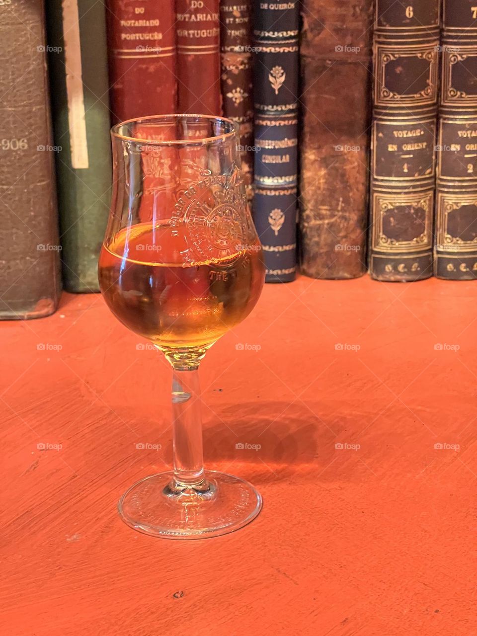 Porto wine and books