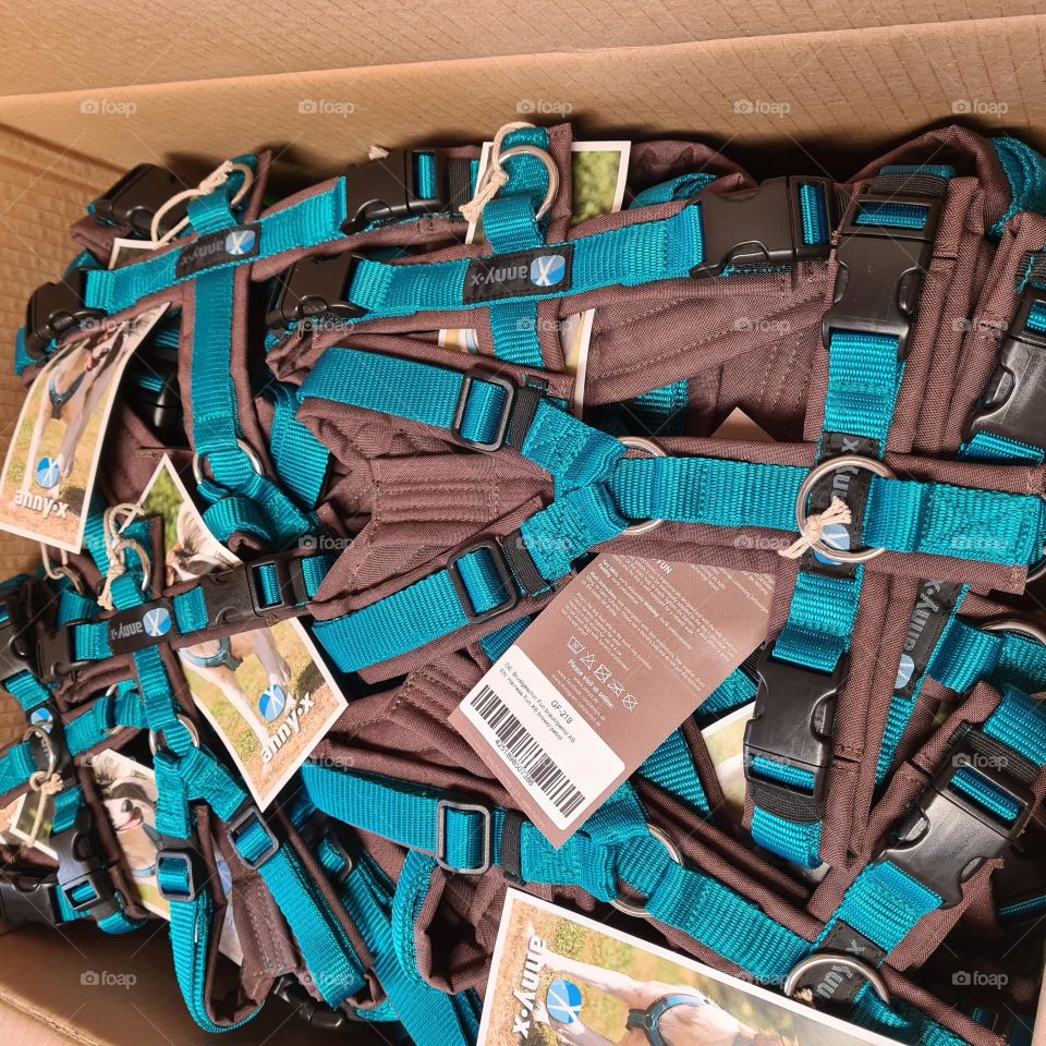 AnnyX Brustgeschirr Braun / petrol