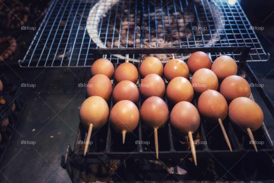 Grill eggs of Thai food