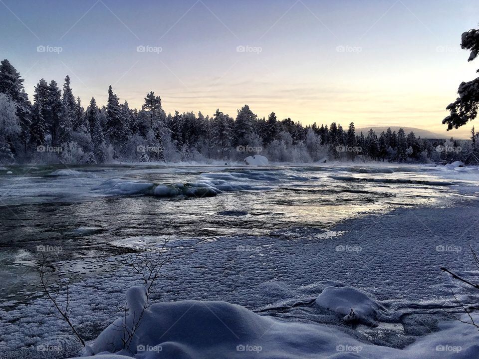 Frozen river