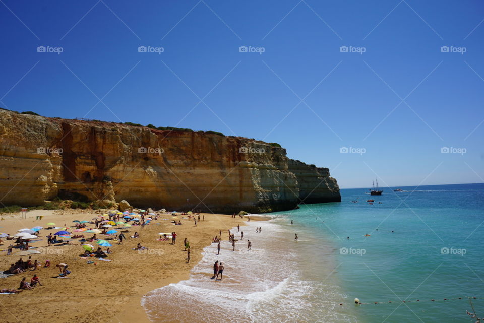 Benagil Beach. The beach of Benagil is difficult to access via public transport, but the trip is well worth it!