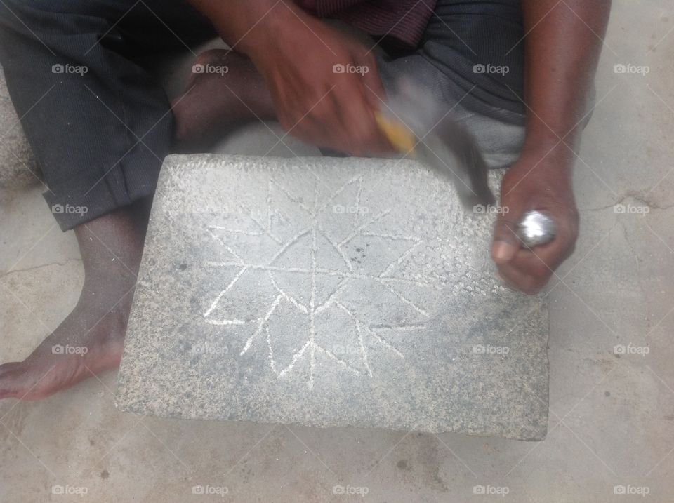 Indian  traditional grind stone 