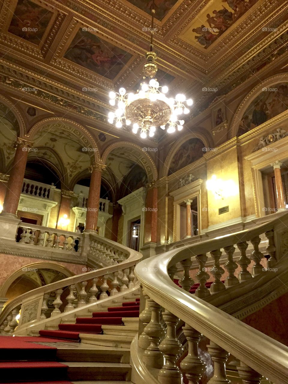 Interior of the Budapest Opera house, Hungary