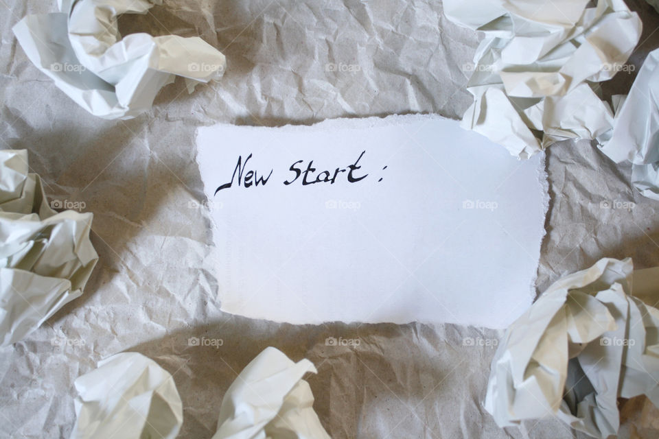 Crumpled paper, new start 3