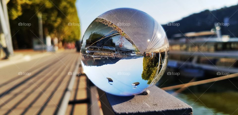 Rheinufer Koblenz mit Seilbahn