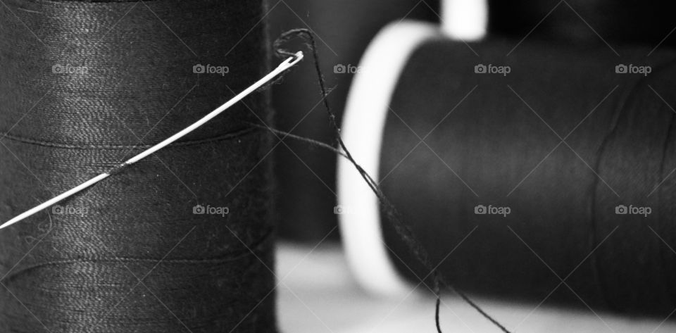 Sewing needle and thread