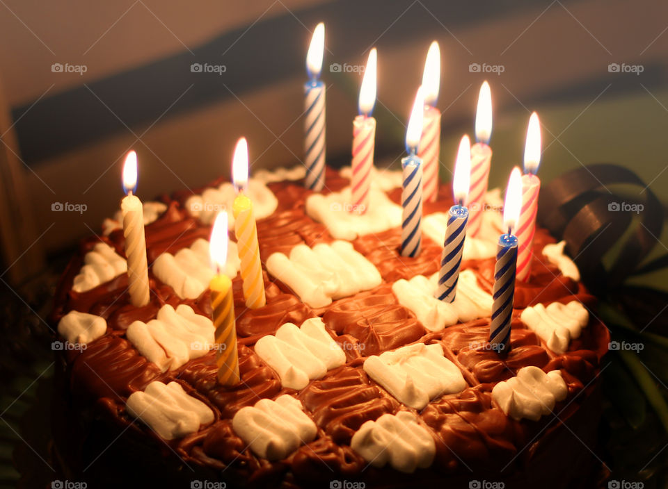 Birthday cake and candles