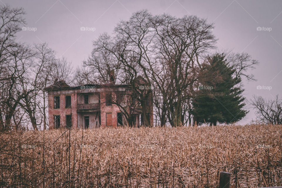 Old abandoned farm house 