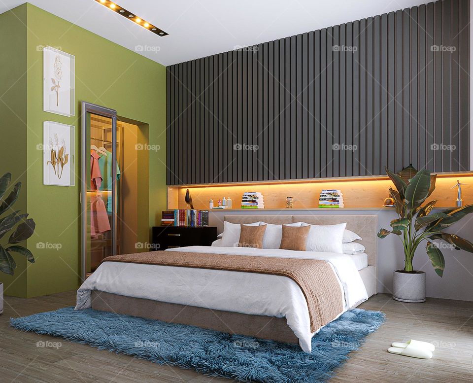 Realistic Bedroom interior Architecture visualization
