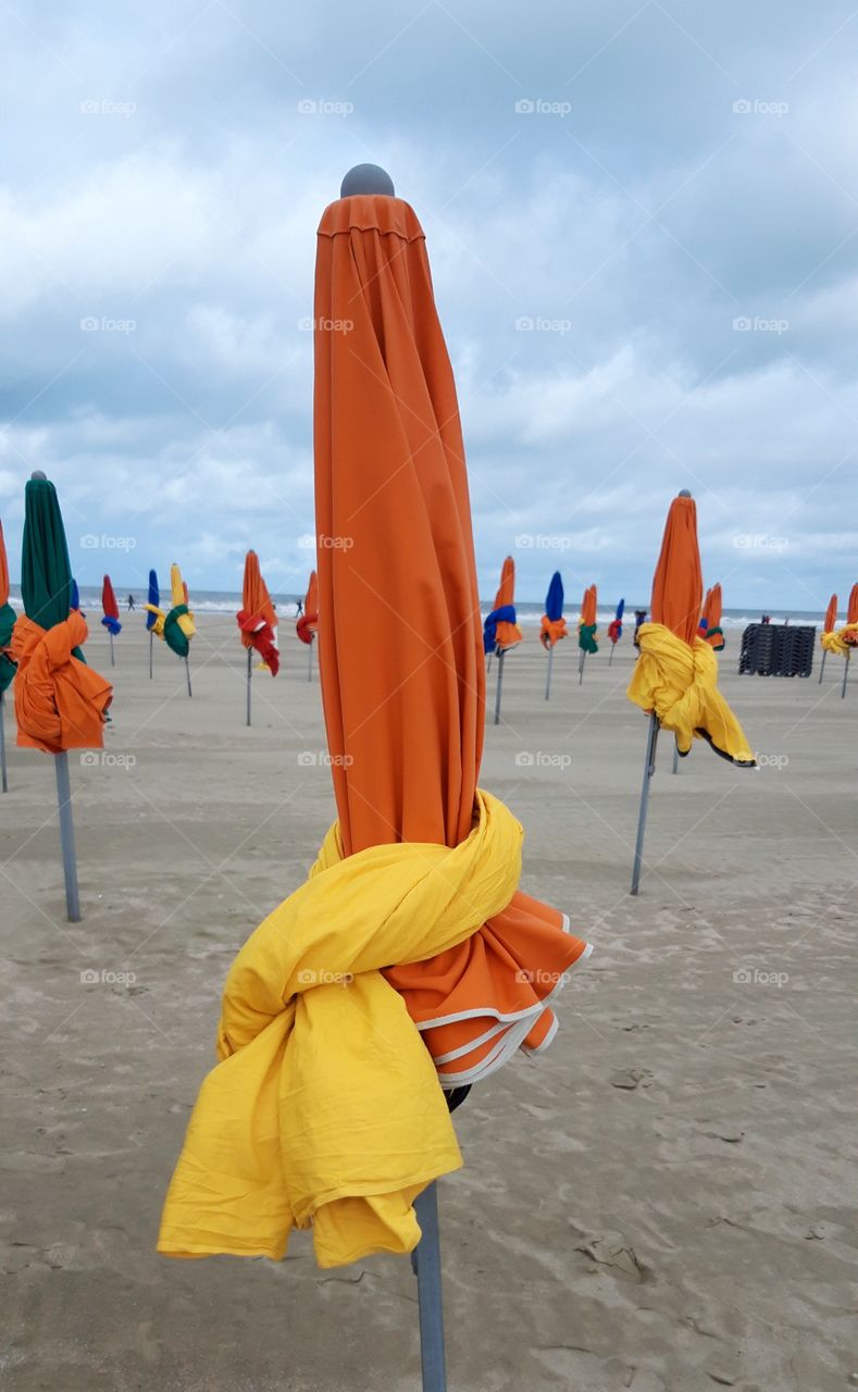 on the beach of Deauville
