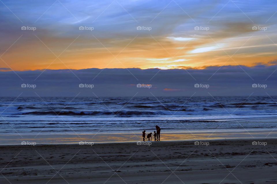 sunset on the ocean