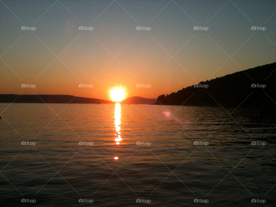 sunset croatia adriatic by fidelius