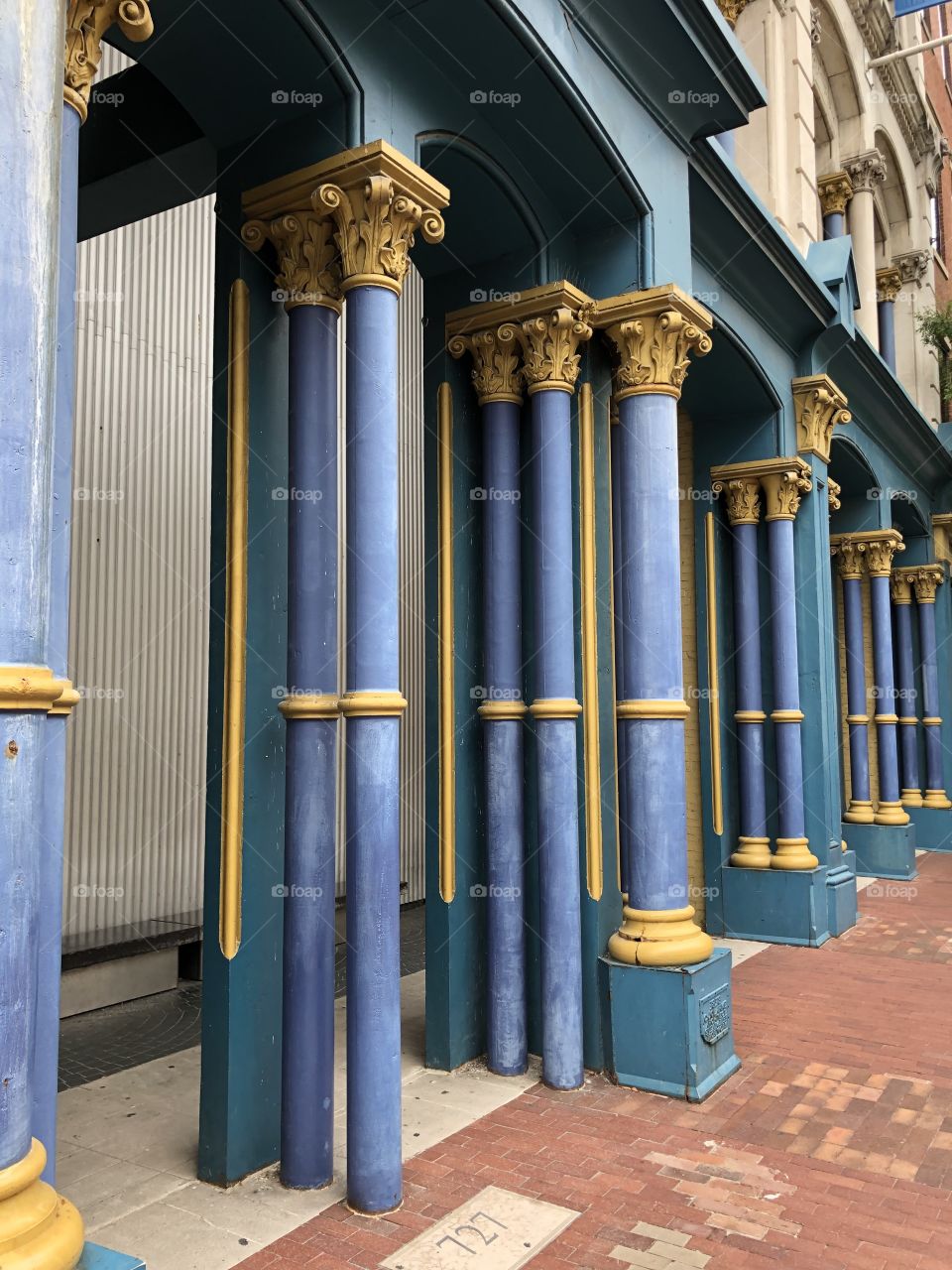 Painted Building Supports