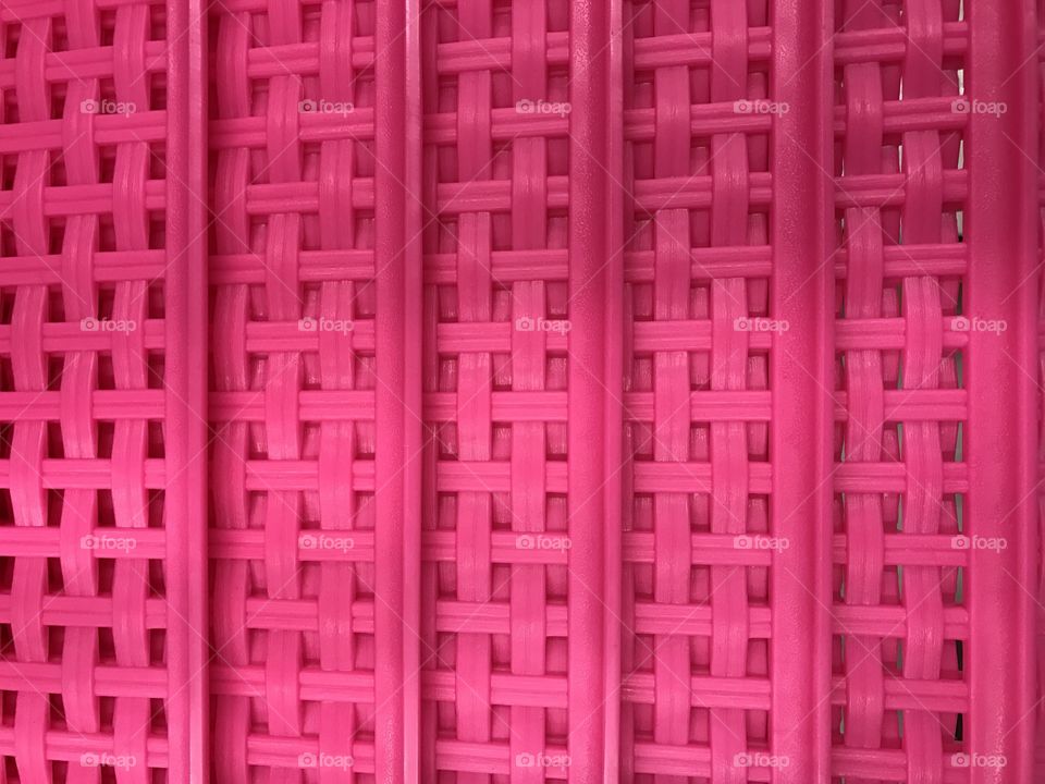 Close-up of pink baskets