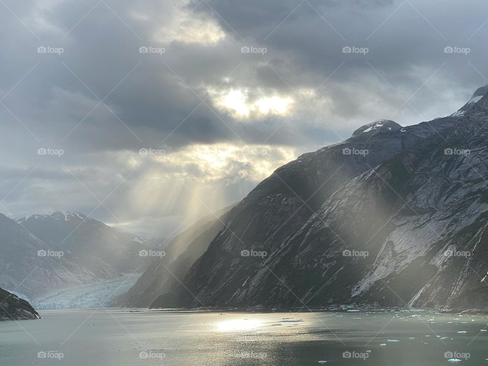 Dawes Glacier Highlighted 