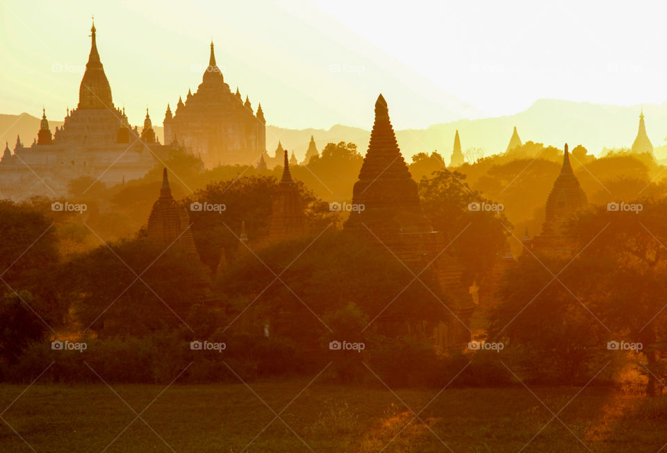 Bagan at sunset 