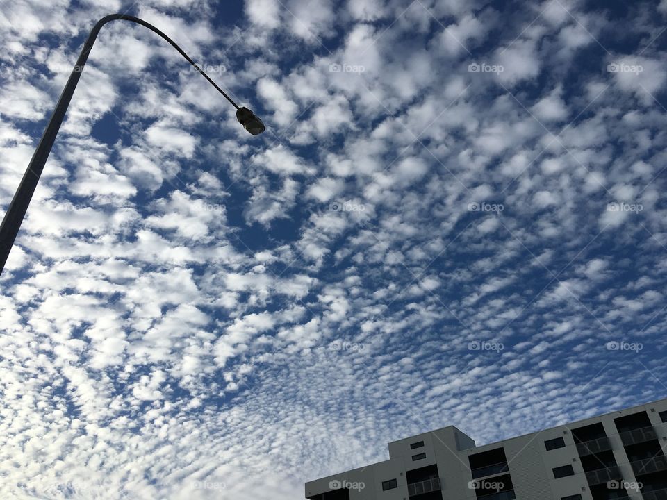 Interesting clouds pattern on the sky.