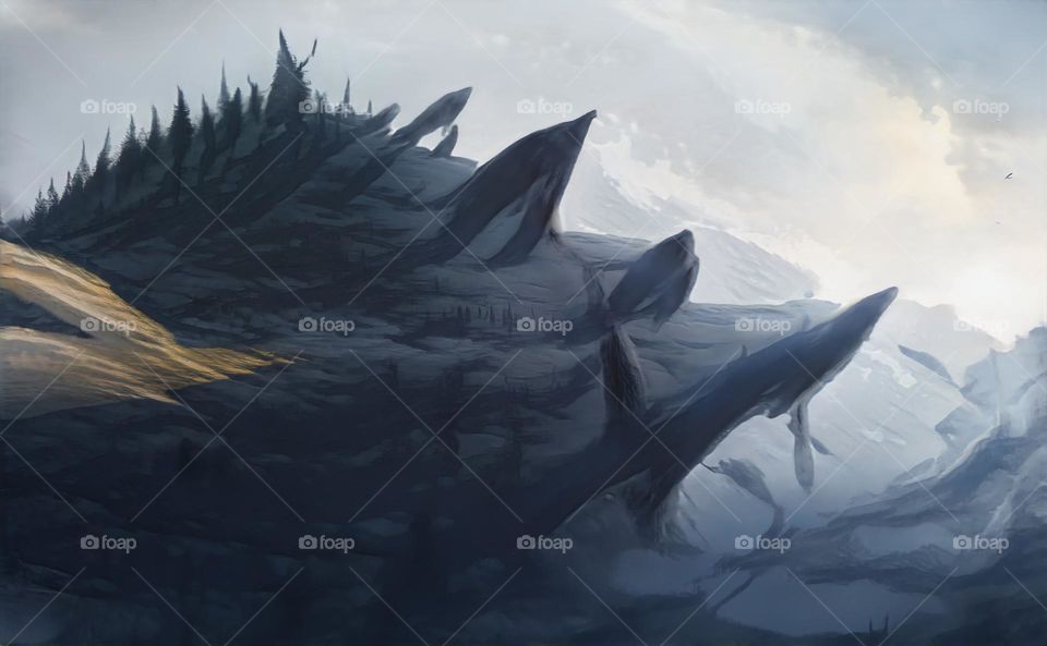 Mountain of dolphins