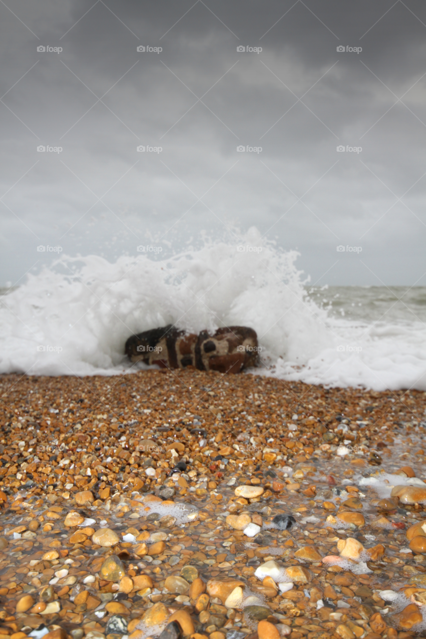 beach england stones sea by leonbritton123