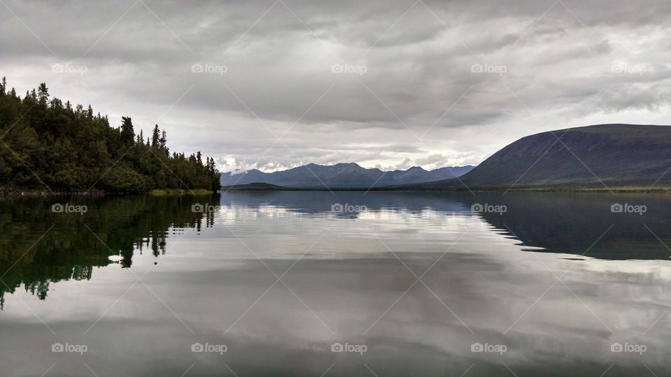 Storm coming in over Tanada Lake. Alaska