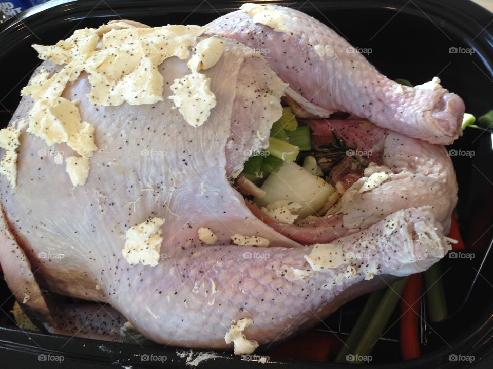 Thanksgiving turkey prep