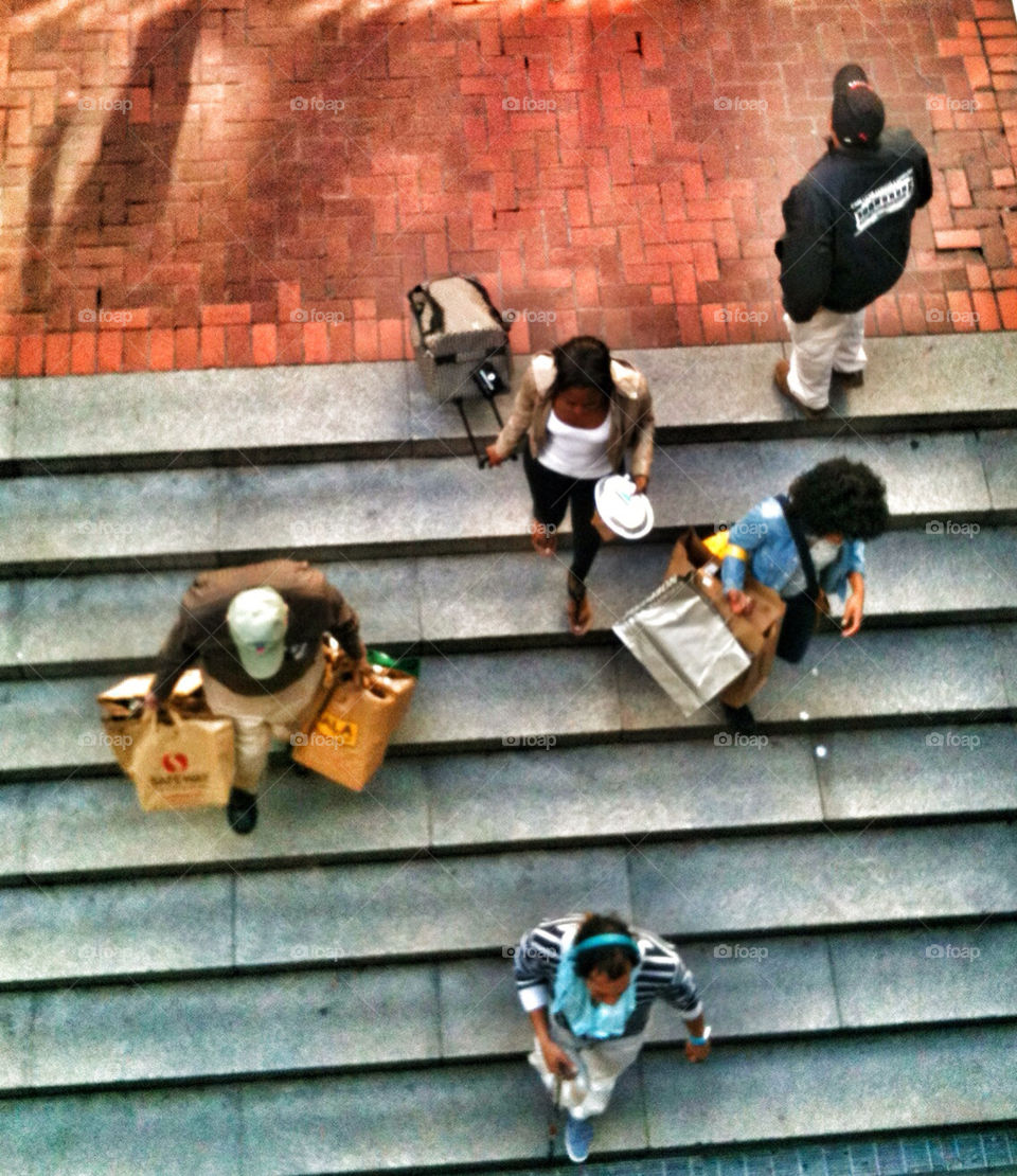 people steps view stairs by analia