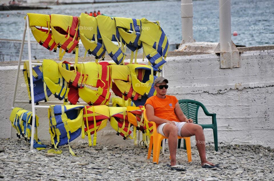 Beach, Chair, Summer, Leisure, People