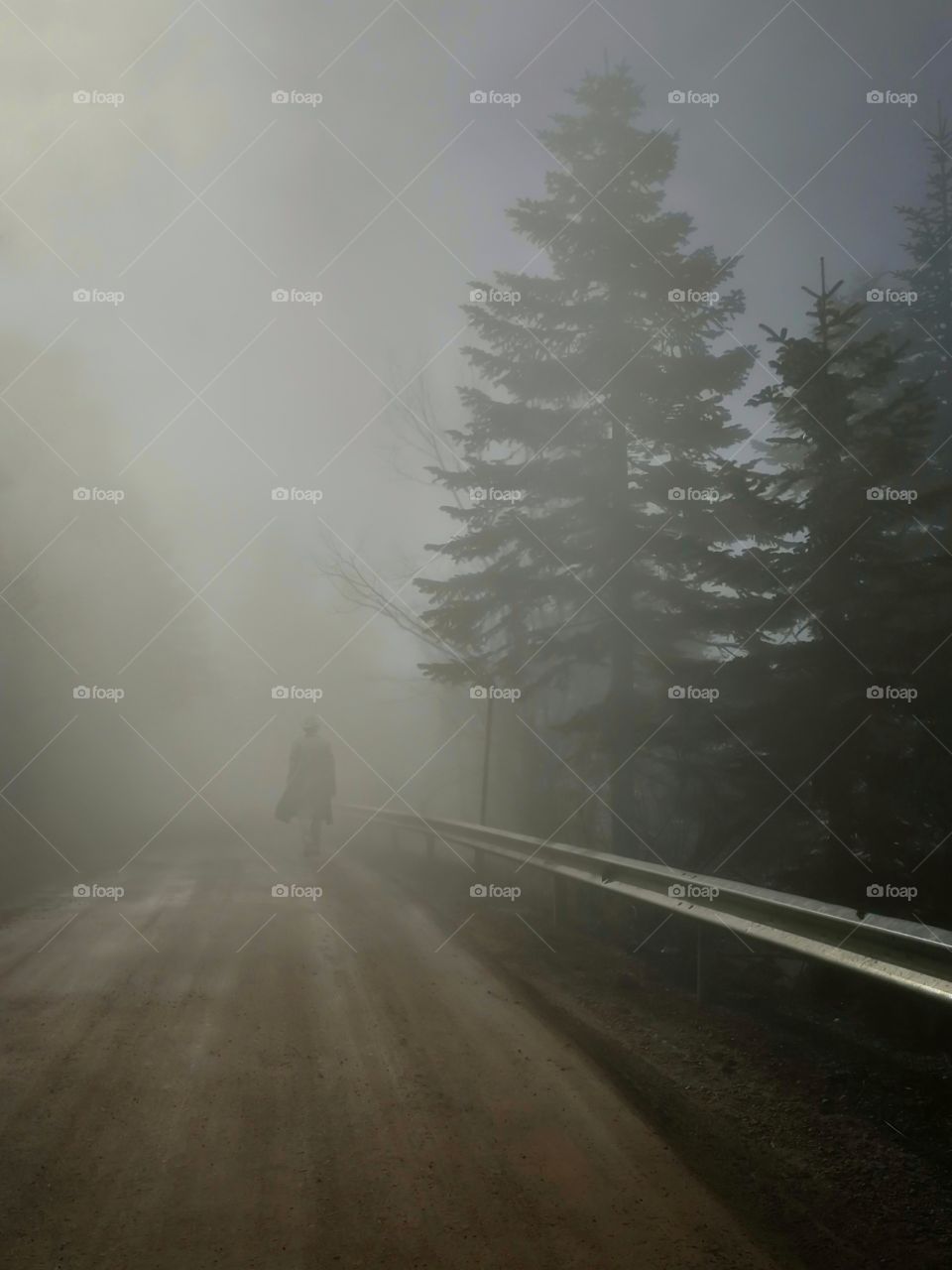 Walking into the fog