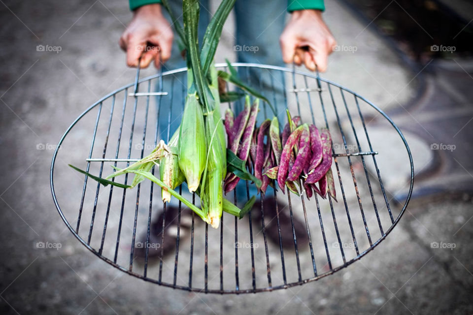 Vegetable on grilled