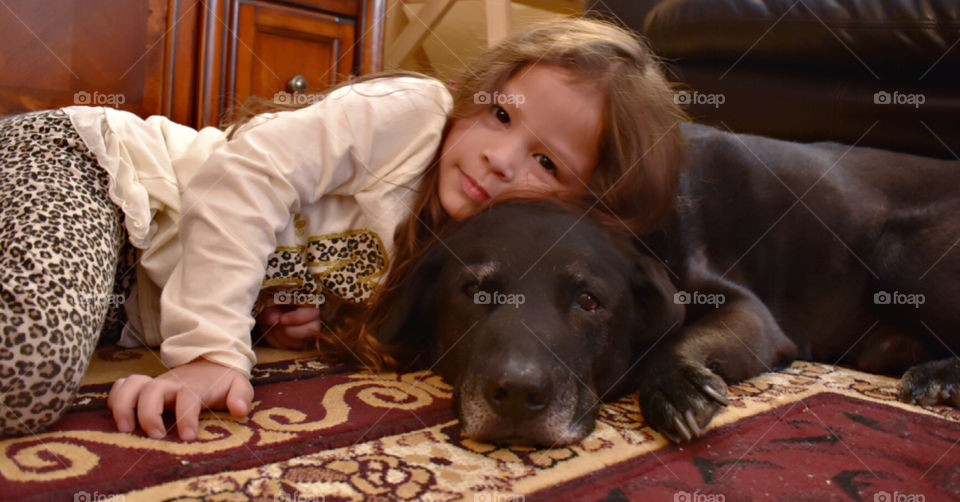 Girl and Her Dog