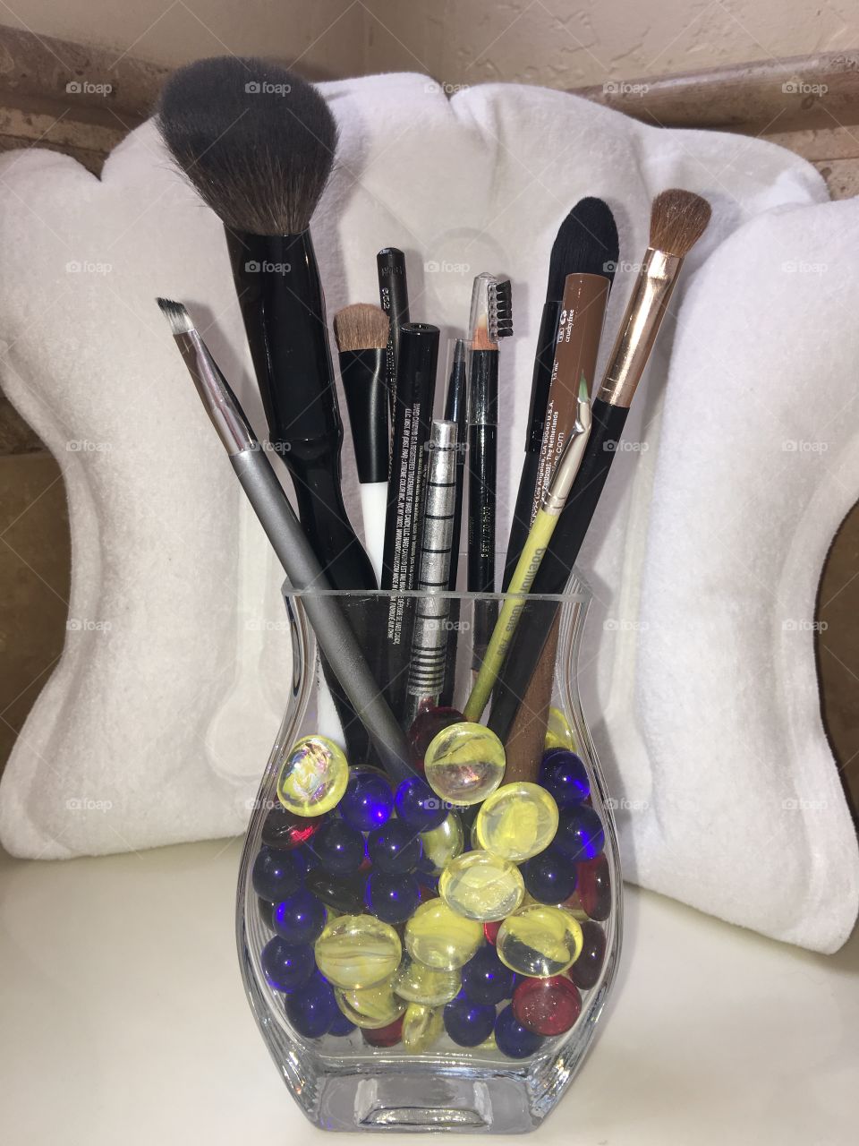 Makeup brushes.