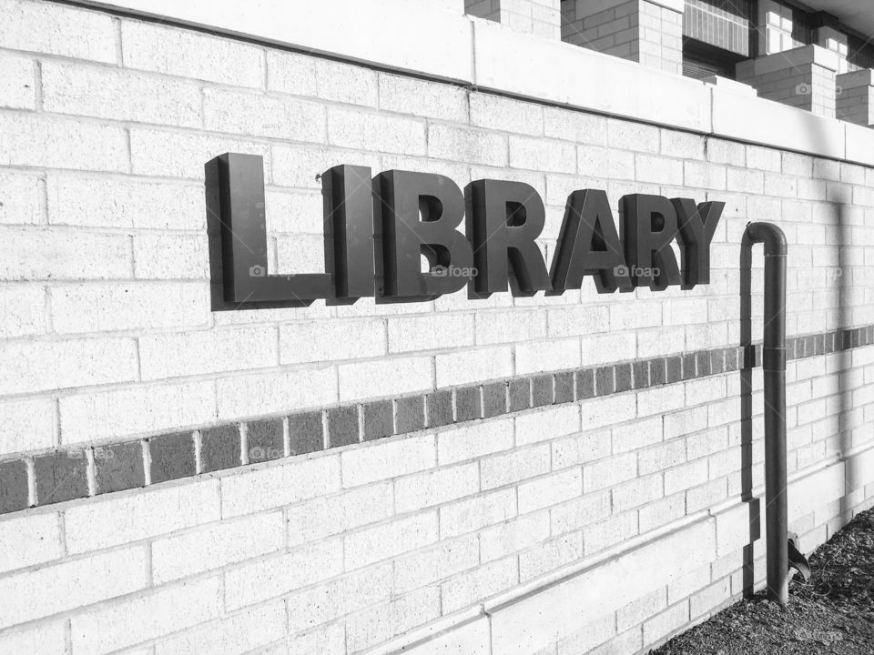 Library sign