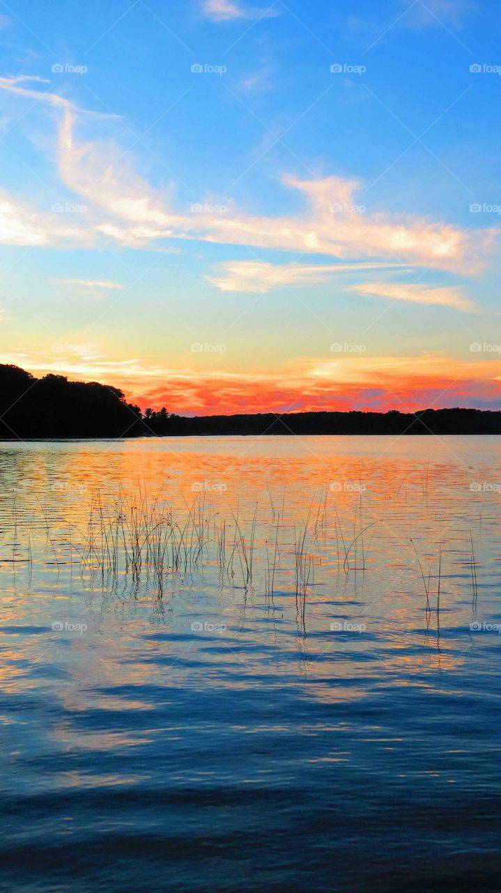 Brilliant Sunset on Lake Ann