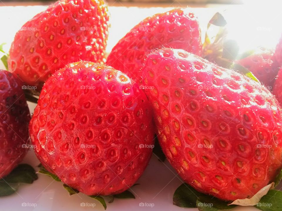 close up of colorfull strawberry