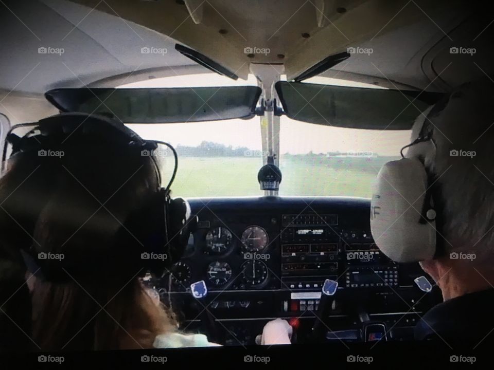 Female private pilot 