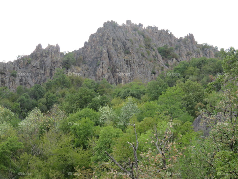 Rocky sharp mountain peaks
