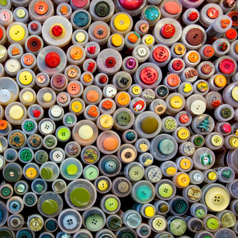 Abstract colourful background of buttons
