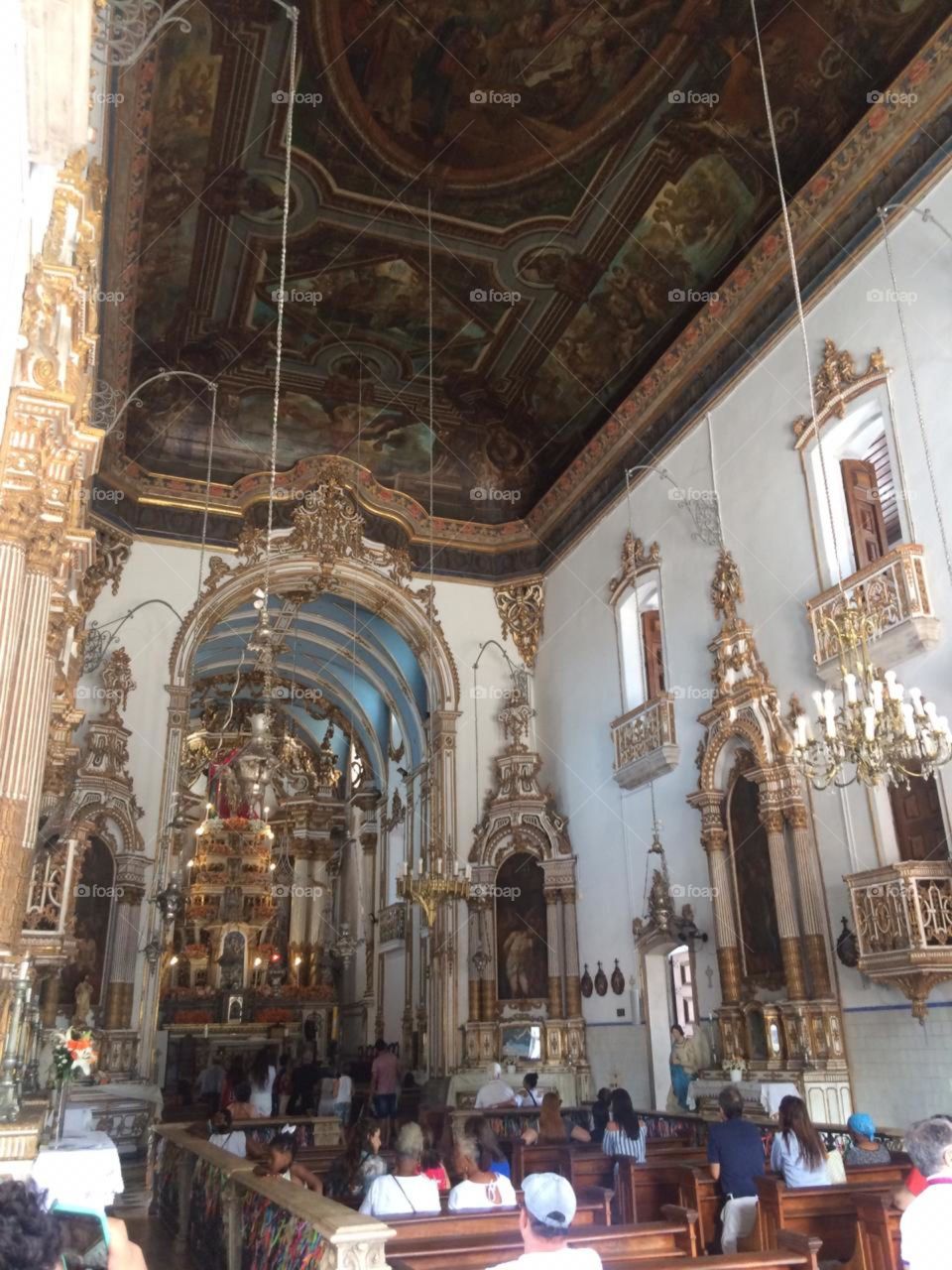 Quem tem fé vai...... basílica de Nosso  Senhor do Bomfim!  Salvador,  Bahia,  Brasil.