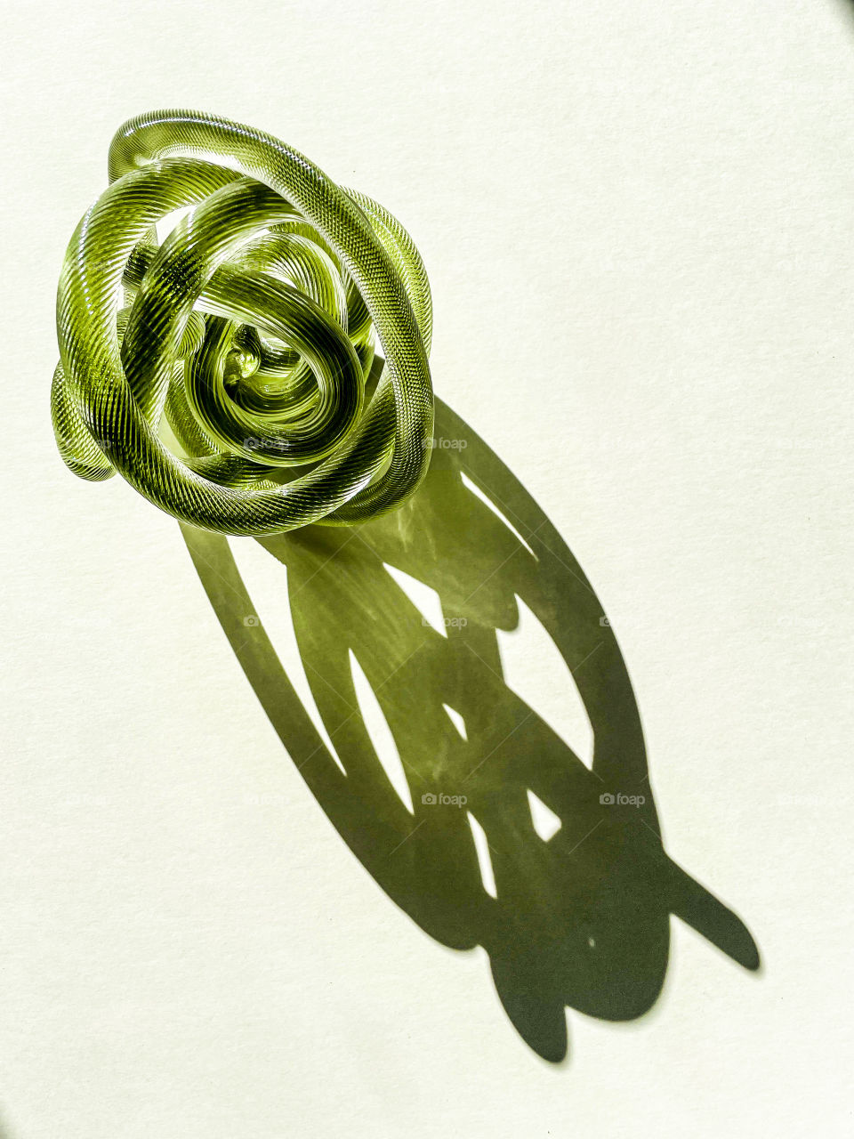 Shadow of glass object 