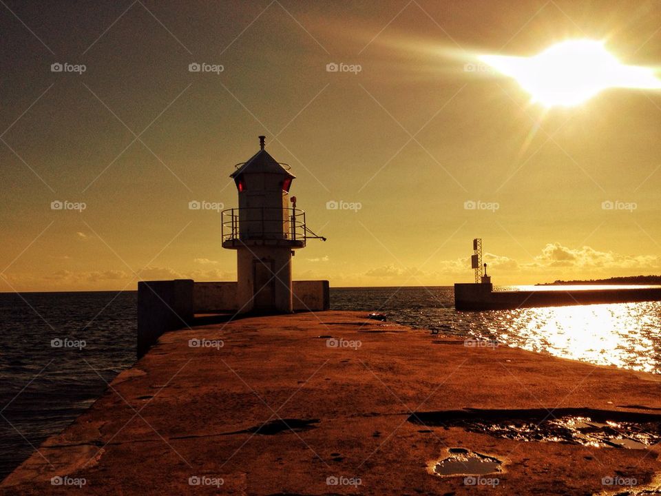 Light house in dusk