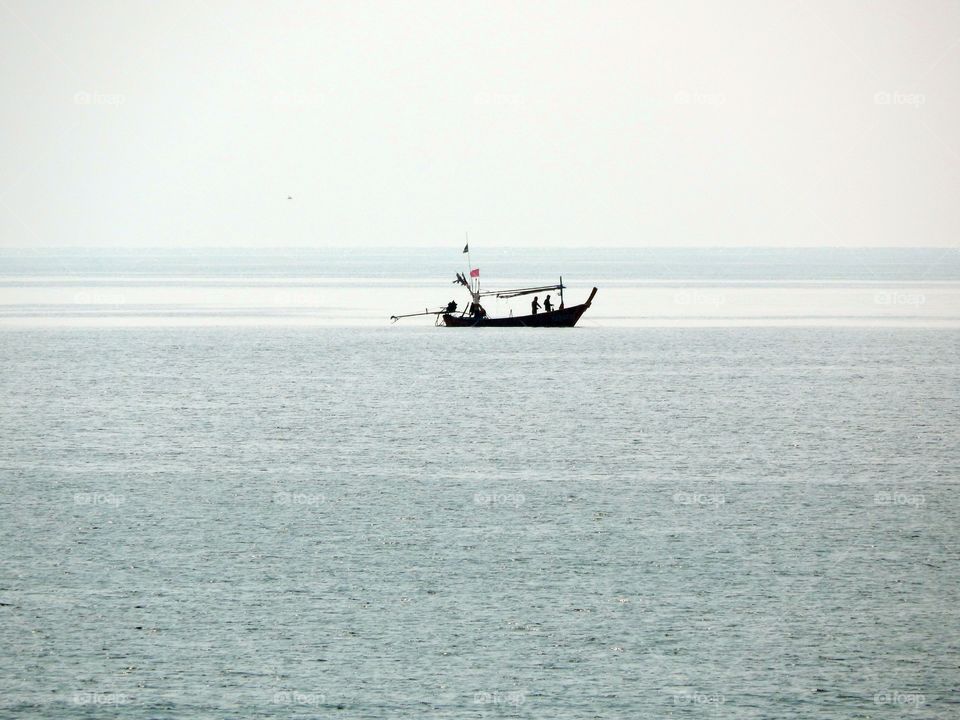 Fishing. Early morning on the Gulf of Thailand