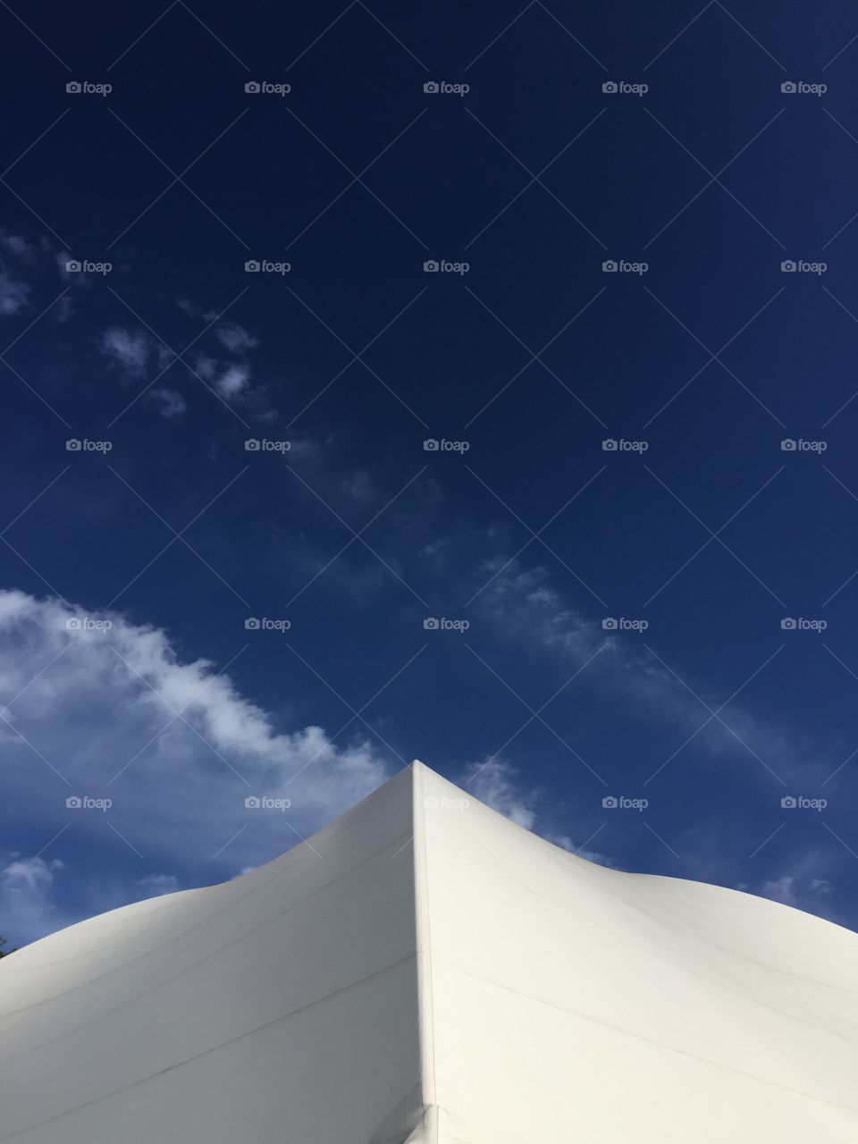 White dome against blue sky