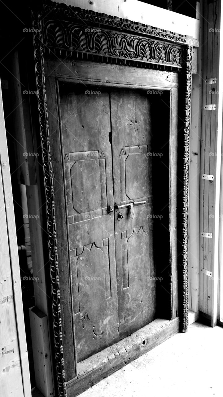 Door before the House. House constructed with a door already in place