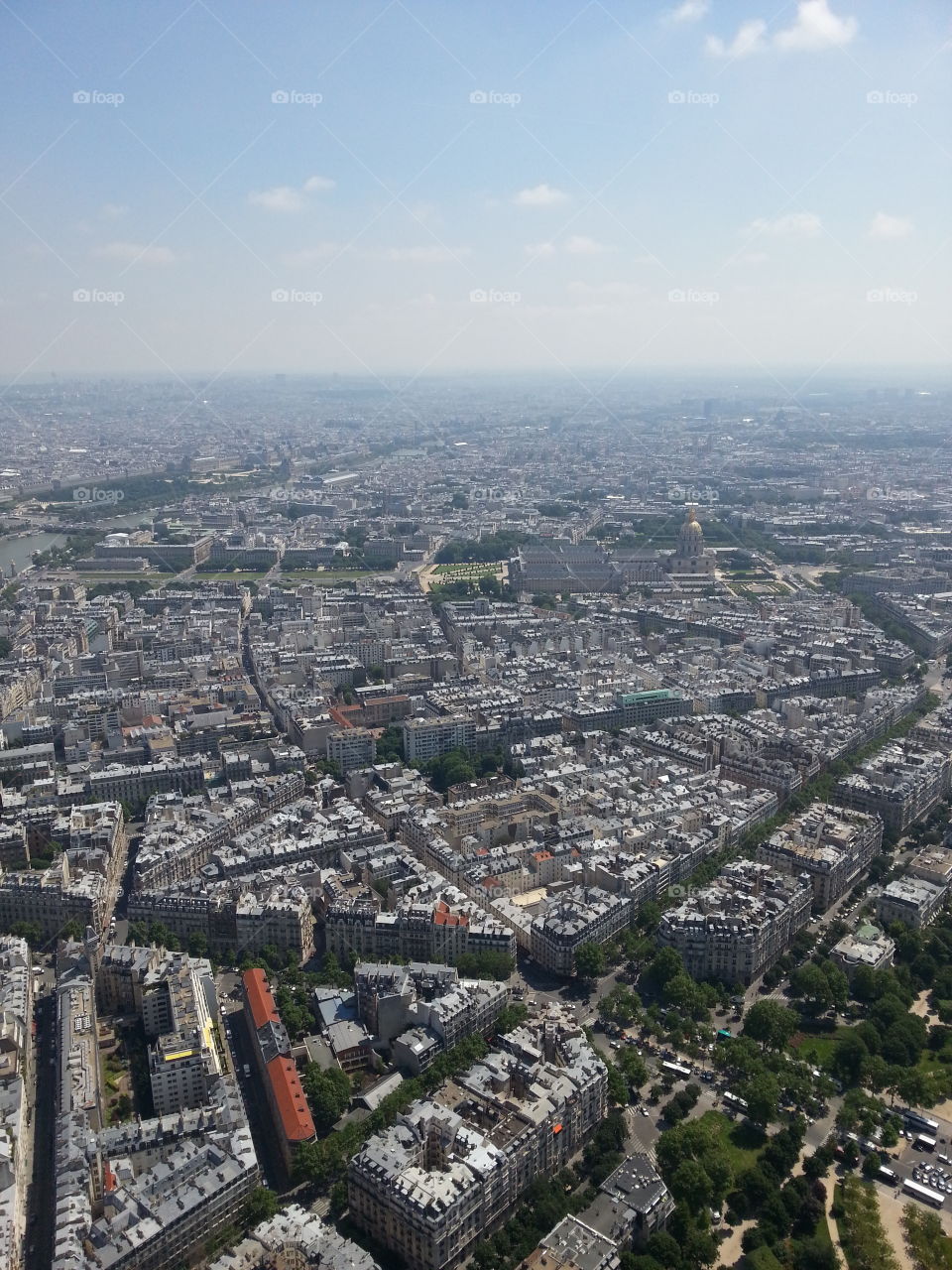 paris view. from eiffel tower