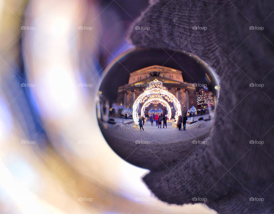 reflection in a glass ball