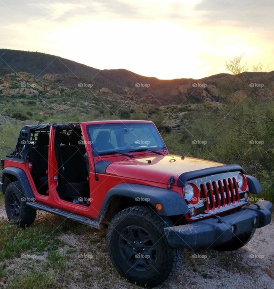 Jeep Wrangler Unlimited at Canyon Lake