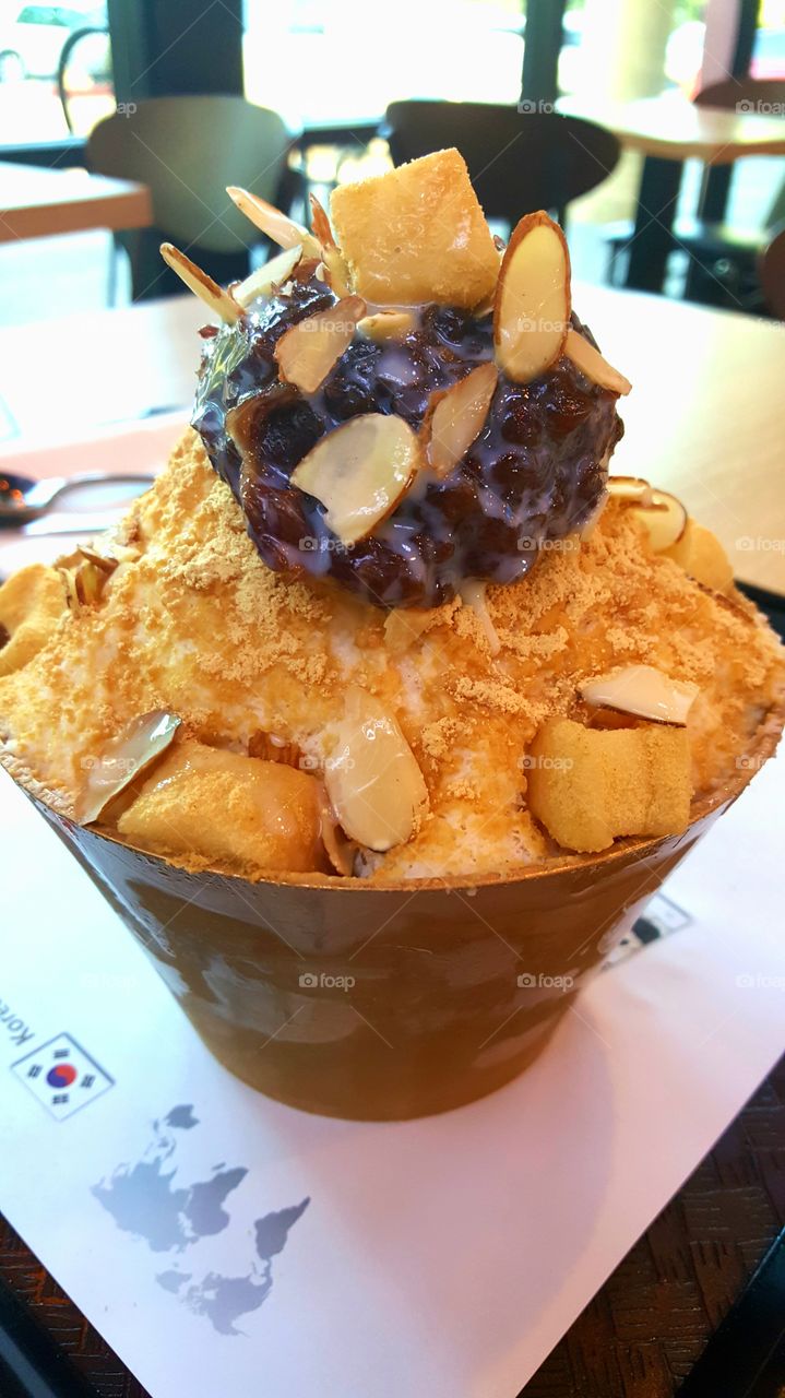 Injeolmi Bingsu - korean shaved iced dessert perfect for summer